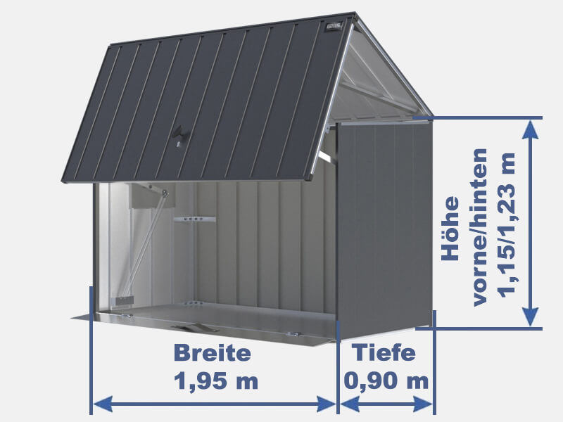 Fahrradgarage Kinderwagengarage Kinderwagenbox Rollstuhlgarage Rollstuhlbox Rollatorgarage Rollatorbox